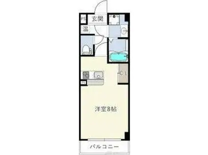 フローライト上新庄駅前(1K/6階)の間取り写真