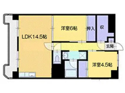 ビレッジハウス桜台タワー3号棟(2LDK/13階)の間取り写真