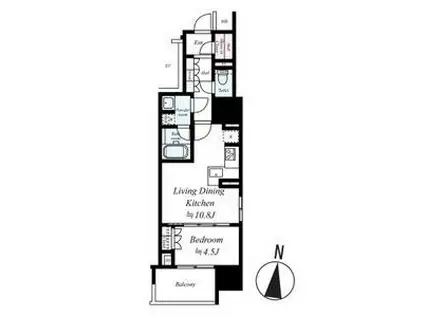 オープンレジデンシア久屋大通THE COURT(1LDK/4階)の間取り写真