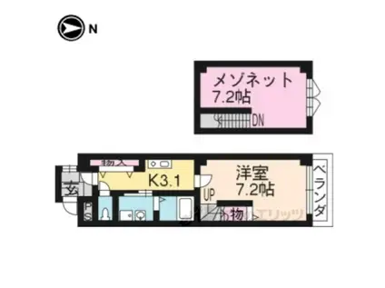 ドムスタレイア(2K/5階)の間取り写真