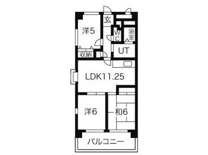 あおいマンション(3LDK/3階)の間取り写真