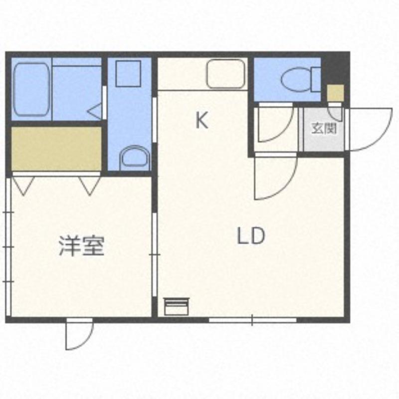 VILLAもいわ(1LDK/2階)の間取り写真