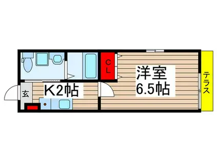 ファイン・コート(1K/1階)の間取り写真