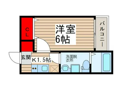 ベルメント陣屋前A(1K/1階)の間取り写真