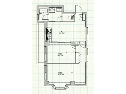 勇吉サンハイツ(2DK/3階)の間取り写真
