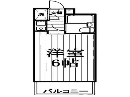 パレドールお花茶屋(ワンルーム/2階)の間取り写真