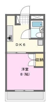 ローヤル石津II(1DK/2階)の間取り写真