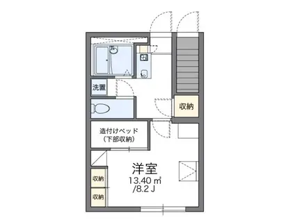 YOSHINO(1K/1階)の間取り写真