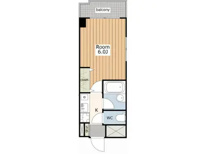 エスリード三宮フラワーロード(1K/14階)の間取り写真