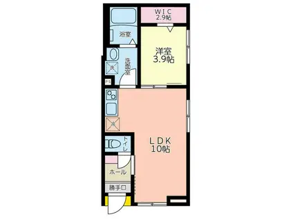 エミフル高島台(1LDK/1階)の間取り写真