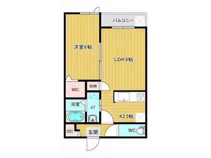 MODENATO UNO(1LDK/3階)の間取り写真