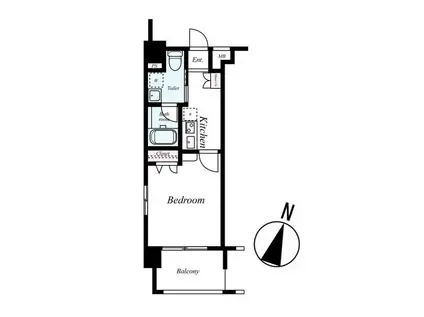 レジデンシャルヒルズ博多東(1K/11階)の間取り写真
