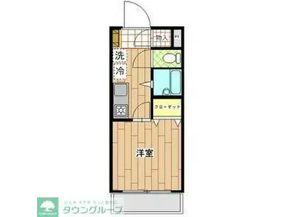 リッツコート西船橋(1K/1階)の間取り写真