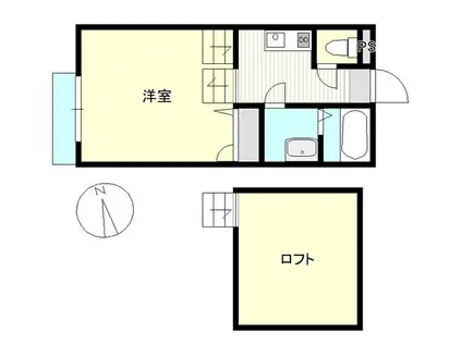 コンフォーレVII番館(1K/1階)の間取り写真