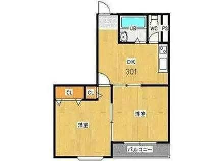 プレアール千林(2DK/3階)の間取り写真