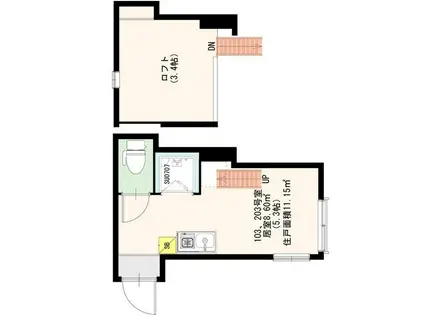 KONZ HOUSE(ワンルーム/1階)の間取り写真