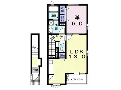 グランテージ(1LDK/2階)の間取り写真