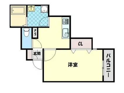 ユウパレス池上(1K/1階)の間取り写真