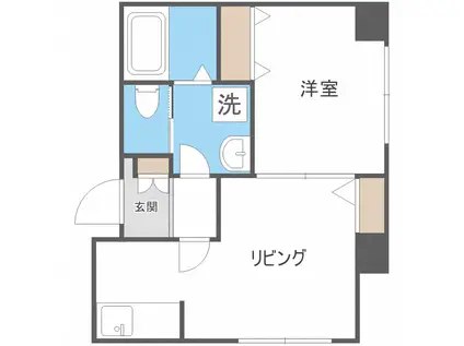 E-HORIZON山鼻(1LDK/2階)の間取り写真