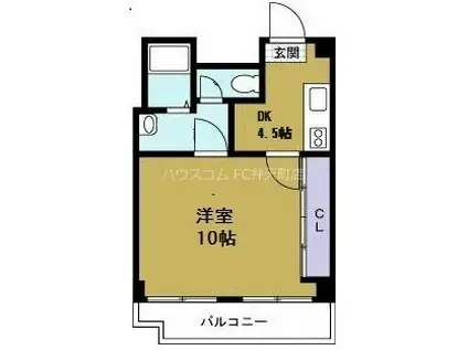 デイズハイツ弁天(1K/3階)の間取り写真