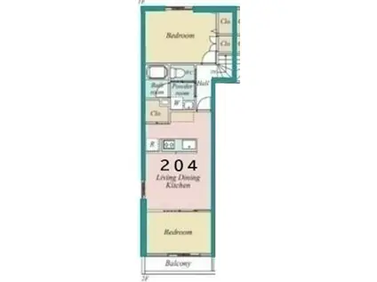 ロワジール西ヶ原(2LDK/2階)の間取り写真