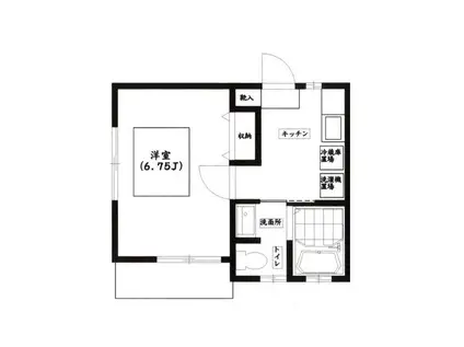 PARK NAKAHARA(1K/1階)の間取り写真