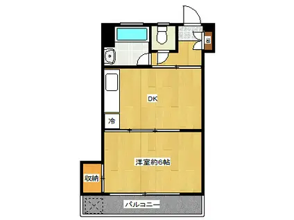 アベマンションABCD(1DK/3階)の間取り写真