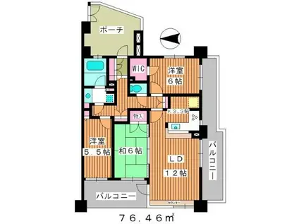 サクセス西高島平(3LDK/4階)の間取り写真