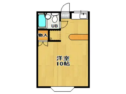 三御堂ハウス(ワンルーム/2階)の間取り写真