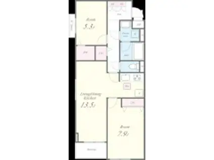 MORRIS芝(2LDK/2階)の間取り写真