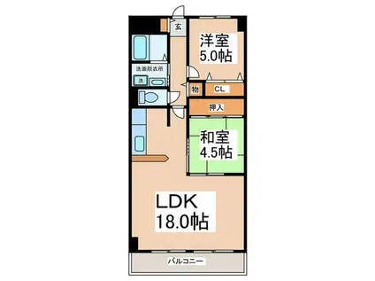 ろによん(2LDK/1階)の間取り写真