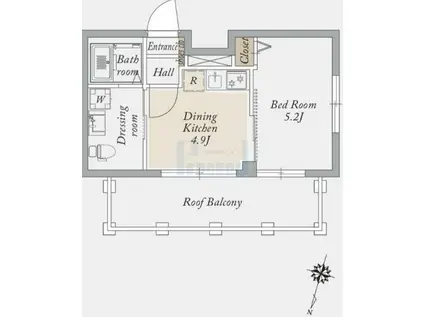 アーバンパーク王子(1DK/4階)の間取り写真