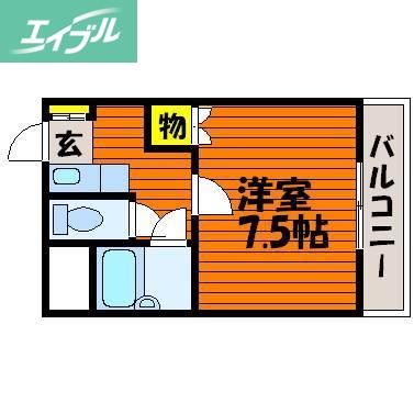 セントフォレスト後楽園(1K/4階)の間取り写真