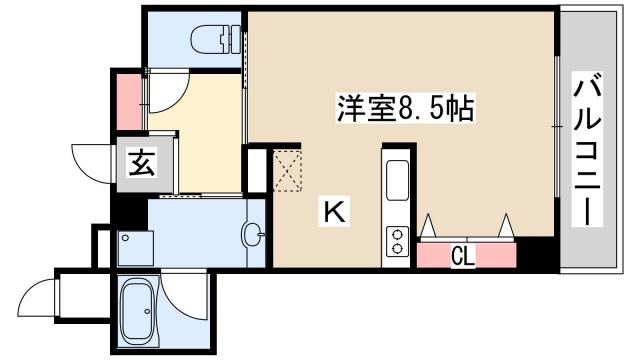 インペリアル新神戸(1K/5階)の間取り写真