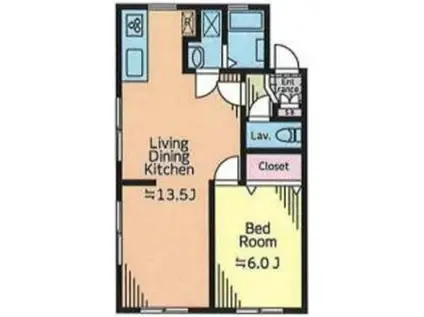 アーク多摩川(1LDK/3階)の間取り写真