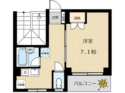 千葉根津ビル(1K/3階)の間取り写真