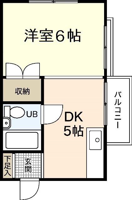 アイビル楽々園(1DK/3階)の間取り写真