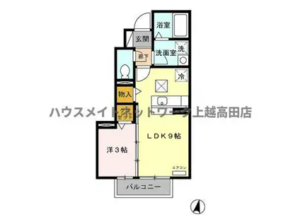 MAJORパレス(1LDK/1階)の間取り写真