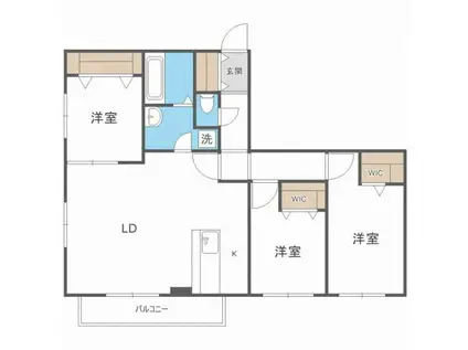 アンジュ・サンティエ(3LDK/3階)の間取り写真