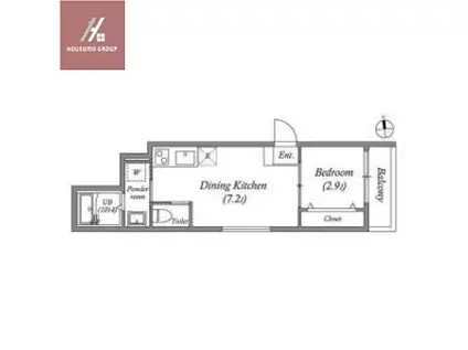 D-005(1DK/3階)の間取り写真