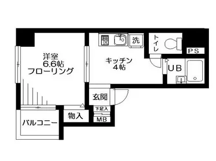 ジョワメゾン田端(1K/2階)の間取り写真