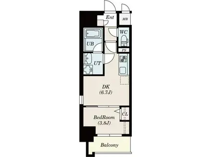 ポルタニグラ大須(1DK/9階)の間取り写真