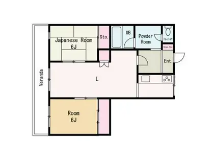 GRCOPUS賀来南(2LDK/1階)の間取り写真