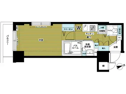 アヴァンティーク銀座東(1K/12階)の間取り写真