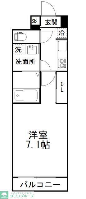 プリズム14番館(1K/2階)の間取り写真