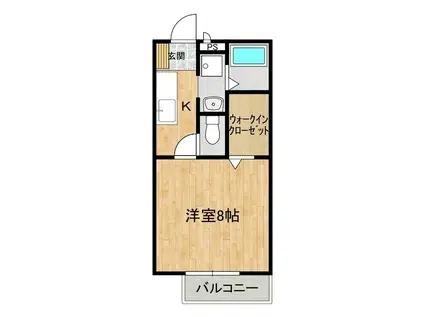 プレマージュ(1K/2階)の間取り写真