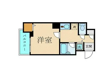 スカイコート銀座東壱番館(1K/3階)の間取り写真