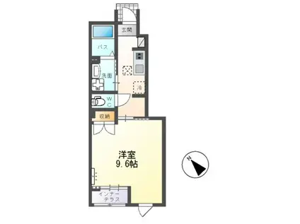 ひたちなか市東石川II期 工事(1K/1階)の間取り写真