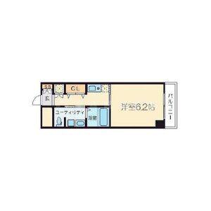 十三本町ウインズマンションII(1K/2階)の間取り写真