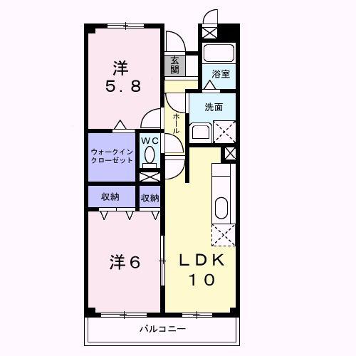 ツナトリ・マンション(2LDK/2階)の間取り写真
